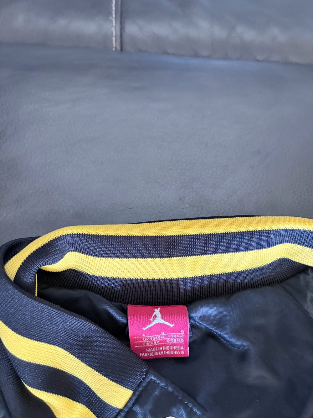 Jordan Black Bag with Yellow Stripe Trim